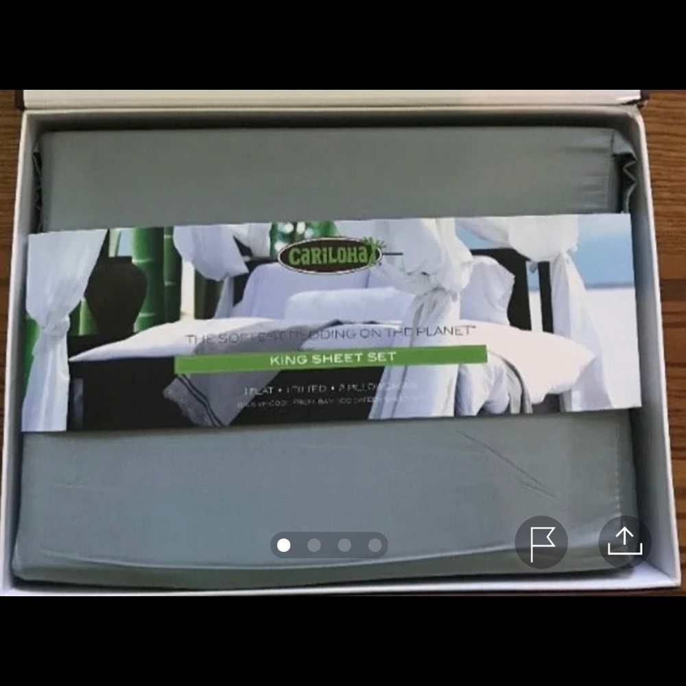 BRand new in box Cariloha resort king sheet set